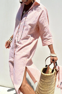 Chic Striped Shirt Dress for Effortless Style