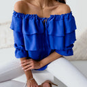 Chic Off-Shoulder Layered Blouse
