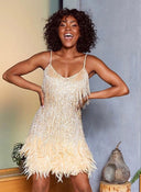 Sequined Fringe Cocktail Dress for Glamorous Nights