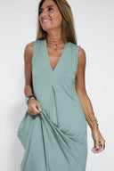Sleek Dress and Vest Ensemble