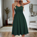 Chic Summer Midi Dress in Flowing Fabric