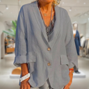 Chic Women's Cotton Blazer Jacket