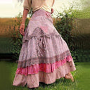 Boho Chic Long Lace Layered Skirt