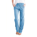Airy Leisure Pants with Elastic Waistband
