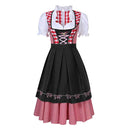 Oktoberfest Dirndl with Checkered Design and Short Sleeves