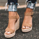 Orthopedic Wedge Heels with Chic Buckle Design