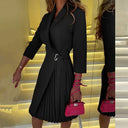 Chic Notched Collar Blazer Dress for Women