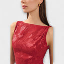 Opal - Chic Backless Jacquard Maxi Dress for Events