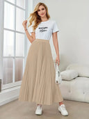 Chic Pleated Maxi Skirt for Everyday Wear