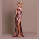 Chic Sleeveless Long Dress with Autumn Collar