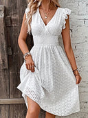 Chic Wrap Dress with Gathered Design for Any Event