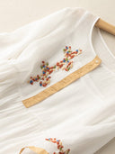 Embroidered Cotton Dress with Chic Design