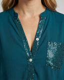 Sequin Sparkle Blouse for Women