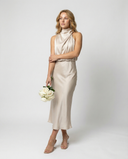 Radiant Long Evening Gown with Chic Design