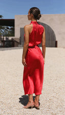 Satin Sleeveless Evening Dress for Glamorous Nights