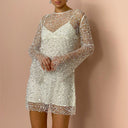 Chic Pearl Mesh Two-Piece Dress Set
