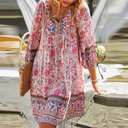 Bohemian Maxi Dress for Belly Coverage