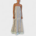 Geometric Off-Shoulder Maxi Dress for Special Occasions