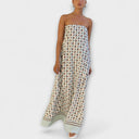 Geometric Off-Shoulder Maxi Dress for Special Occasions