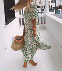 Vibrant Short Sleeve Maxi Dress