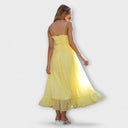 Celine - Chic Ruffled Hem Midi Dress for Events