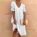 V-Neck Dress for Effortless Style - Anna