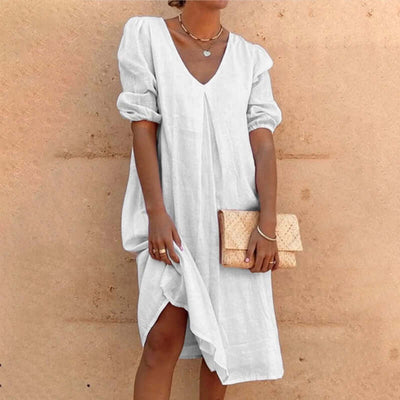 V-Neck Dress for Effortless Style - Anna