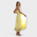 Celine - Chic Ruffled Hem Midi Dress for Events