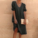 V-Neck Dress for Effortless Style - Anna