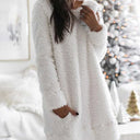 Solid Color Round Neck Dress for All Occasions