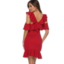 Off-Shoulder Ruffle Women's Dress for Stylish Elegance