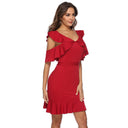 Off-Shoulder Ruffle Women's Dress for Stylish Elegance