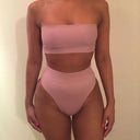 Chic Women's High-Cut Bandeau Bikini Collection