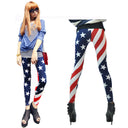 Chic Star and Stripe Print Leggings for Women