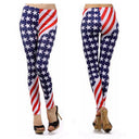 Chic Star and Stripe Print Leggings for Women