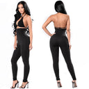 Women's High-Waisted Leggings with Chic Button Detail