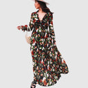 Floral Print Chiffon Maxi Dress for Women