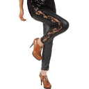 Floral Lace Accent Women's Leggings