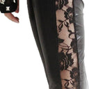 Floral Lace Accent Women's Leggings