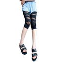 Chic Women's Leggings with Unique Twist and Sheer Panels