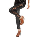 Floral Lace Accent Women's Leggings