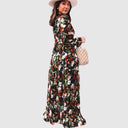 Floral Print Chiffon Maxi Dress for Women