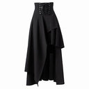 Asymmetrical Women’s Skirt with Lacing Detail