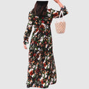 Floral Print Chiffon Maxi Dress for Women