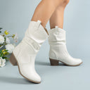 Samantha | Women's Winter Cowboy-Style Heeled Boots for Chic Occasions