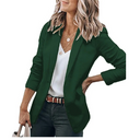Chic Black Blazer with Puff Sleeves for Women