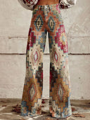 Chic Printed Wide Leg Trousers