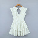 Charming Mini Dress with Eyelet Embroidery