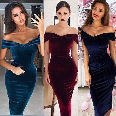 Chic Off-Shoulder Wrap Dress in Plush Fabric