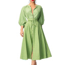 Chic Women's Blouse with Ruffled Sleeves and Button Detail